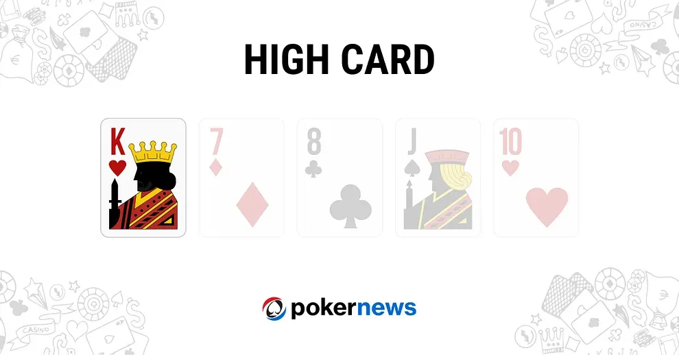Example of a High Card hand in poker