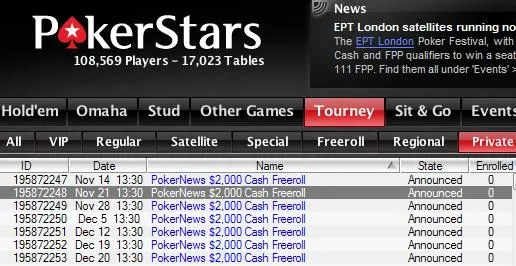 Freerolls Exclusivos de .000 para Jogadores PokerNews no PokerStars 101