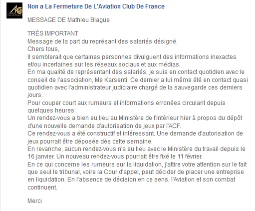 L'Aviation Club de France en sursis 101