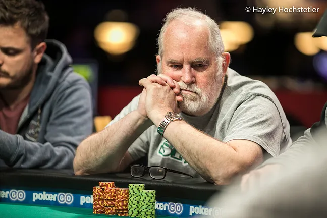 'Captain' Tom Franklin pictured during the $600 PLO Deepstack event