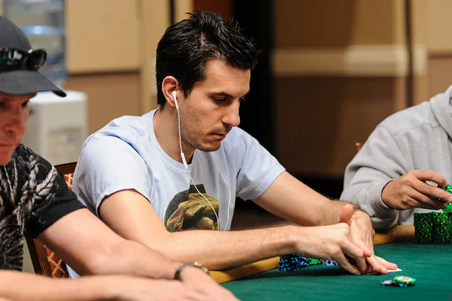 Haralabos Voulgaris took down a five-way pot.