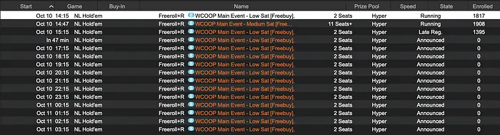 PokerStars Freerolls