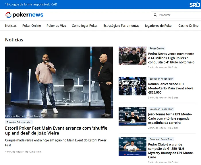 Notícias PokerNews Portugal