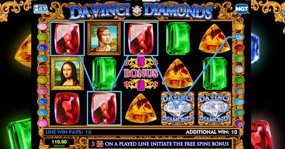 Screenshot of Da Vinci's Diamonds base game