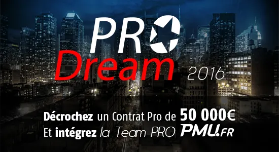 Le PRODream 2016 PMU Poker commence le 15 février 0001