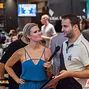 Sarah Herring talks to Van Marcus after he is inducted into the Australian Poker Hall of Fame.