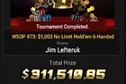 Jim 'grousegrind" Lefteruk Wins Event #73: $1,000 NLHE 6-Handed for $299,511