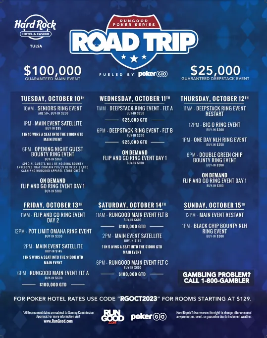 RGPS Road Trip Tulsa Schedule