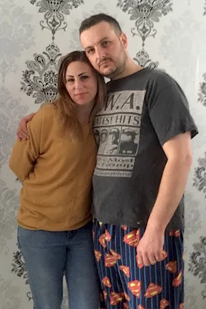 Pete Dolloway avec sa femme