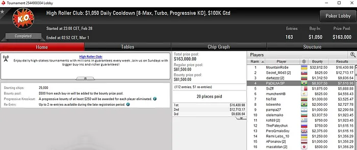 Lobby de poker da PokerStars