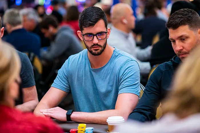 Justin Saliba playing poker.