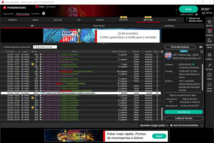 EPT Online Cup PokerStars Portugal