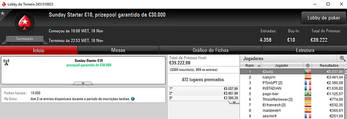 trekotreko, KKmatamoscas e iDuckz com Domingo Gordo na PokerStars.FRESPT 103