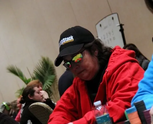 Alyson Parker Showing Off Her Poker Face at the 2014 Borgata Winter Poker Open Ladies Event