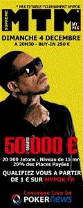 MyPok : Coverage du "Suprême MTM" à 50.000€ en direct sur PokerNews 101