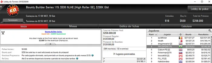 DBorgesAA Conquista Evento #121 da Bounty Builder Series do PokerStars 102