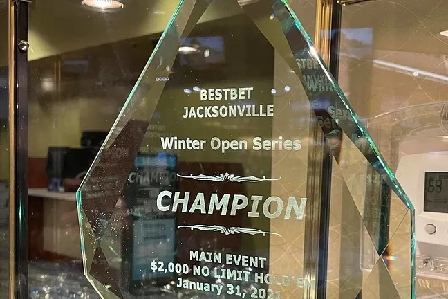 bestbet Jacksonville 2021 Winter Poker Open Main Event Trophy