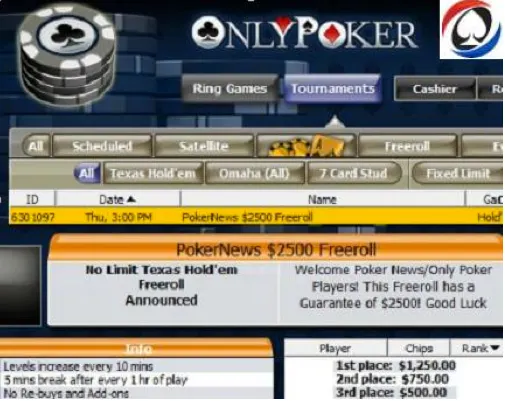,000 em Cash Freerolls na OnlyPoker 101