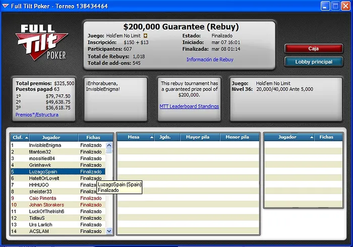 Poker español online: "Asturiano" cuarto en el Sunday Million, y otros resultados del fin... 103