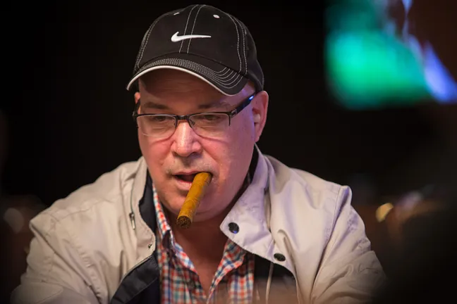Hoyt Corkins (Seen Here in Earlier WSOP Play) is Looking to Best his 4th Place Finish From Last Year's Seniors Championship