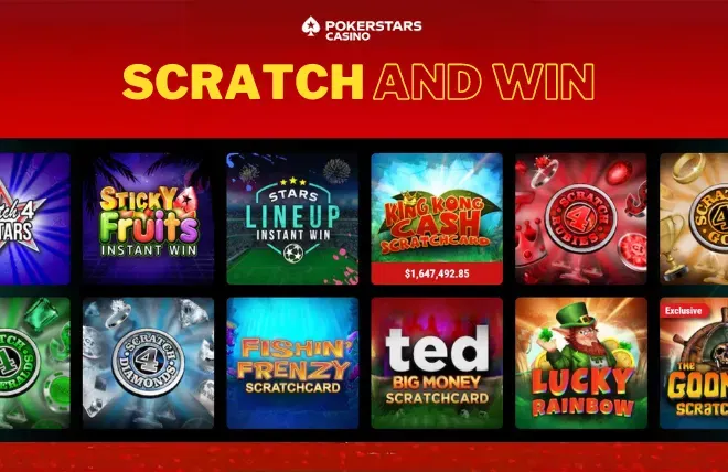 PokerStars Casino Scratch and Win games