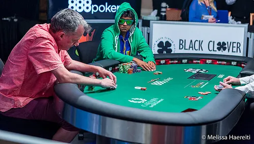 Dara O'Kearney versus Upeshka Da Silva in a 2015 WSOP $1,500 Event