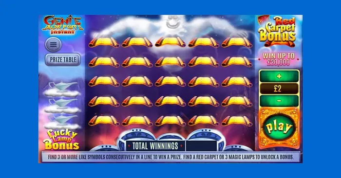 Genie Jackpots scratch card