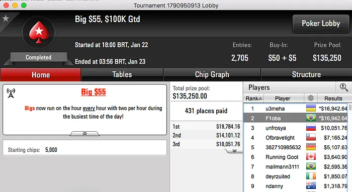 Rdidi06 Crava Sunday Storm (k), gtavares10 o Mini Sunday Million (k) & Mais 103