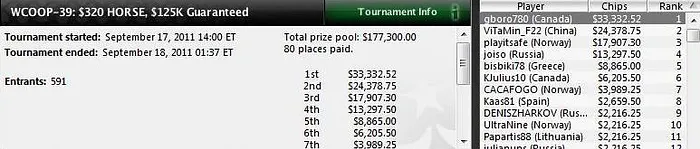 WCOOP 2011 - Steve Gross Ganha no H.O.R.S.E. 101