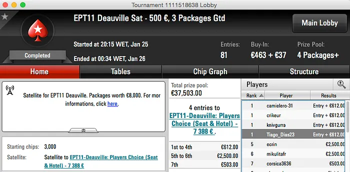 Tiago Dias Vai ao EPT Deauville & José Quintas a um EPT à Escolha 101