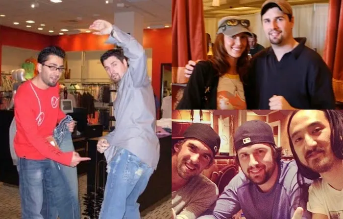 Brad Booth w/ Antonio Esfandiari, Shannon Elizabeth, Michael Phelps & Steve Aoki