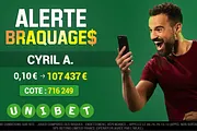 Combi de l'espace : Il transforme 10 cents en 107.437€ sur Unibet