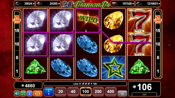 diamonds slot egt online