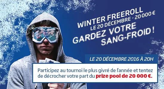 PMU Poker : Jouez le Winter Freeroll pour un Joyeux Noël (20.000€ GTD) 0001