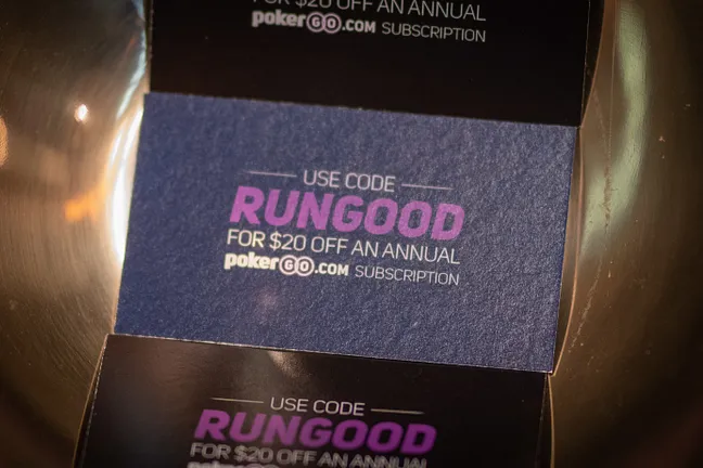 PokerGO Promo Code Card