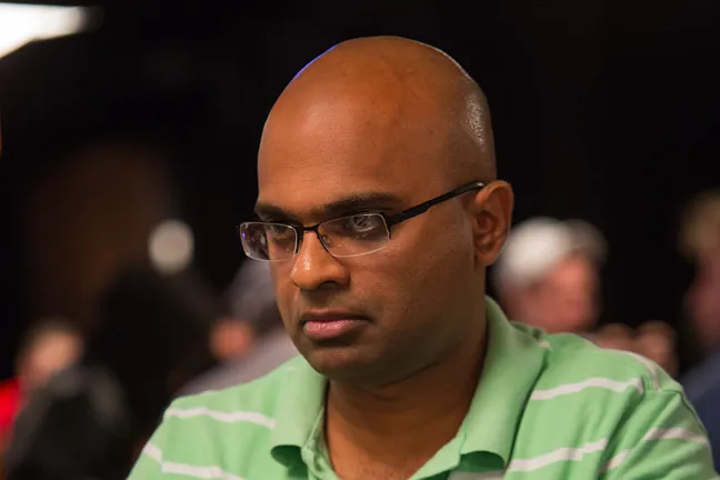 Nithin Eapen (Seen Here Playing in Event #58) is All Business Here Today at the Main Event