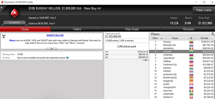 Lobby de poker da PokerStars