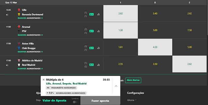 Bet365 - Acumuladas ou Múltiplas