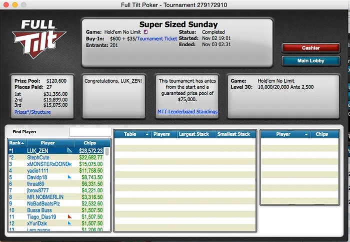Thulio "MRCOLLE" Colle 3º no Sunday Million (3,770) & Muito Mais 104