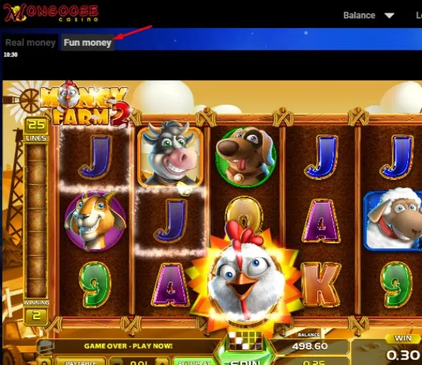 money farm 2 fun play at mongoose casino