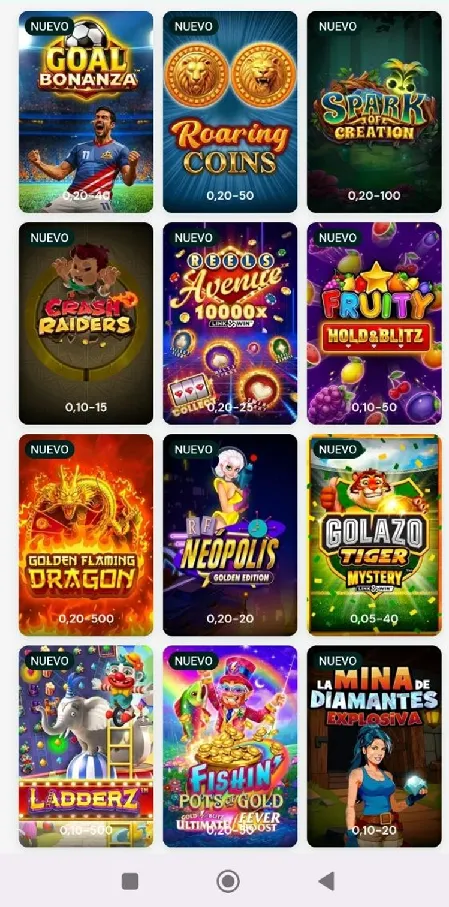 Juegos en PAF para móvil