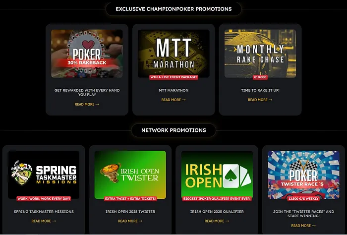 Promoções ChampionPoker