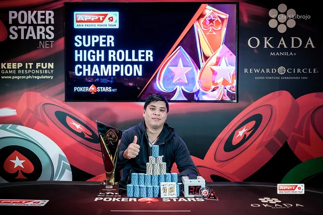 Super High Roller Champion Chaofei Wang