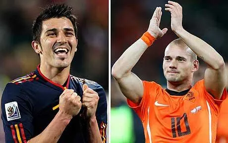 Wesley Sneijder et David Villa