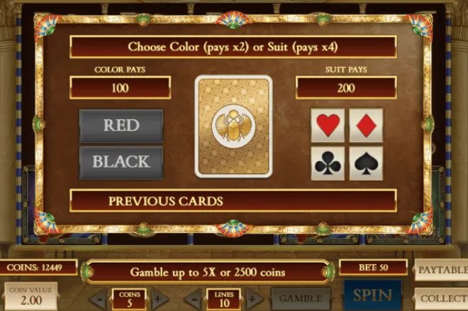 Book of Dead Slot Gamble Feature