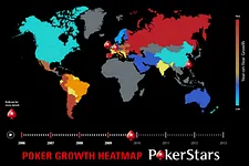 PokerStars : la carte interactive de la croissance mondiale du poker de 2006 à 2013