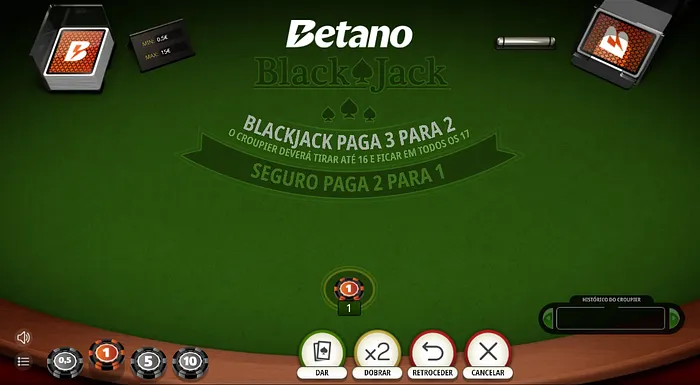 Mesa de blackjack Casino Betano