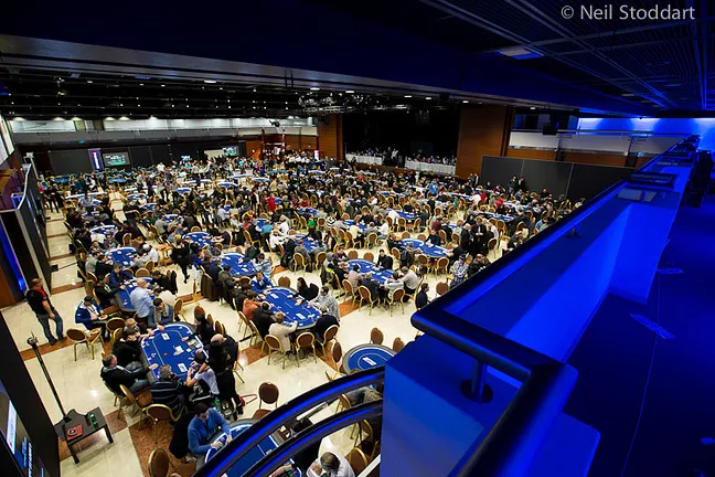 The EPT Prague tournament floor.