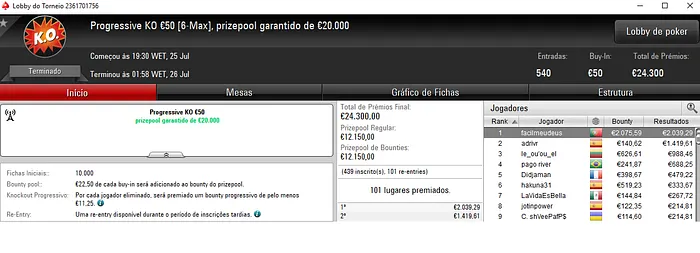 facilmeudeus, RuiBouquet e Penunao Vencem Maiores Prémios de Quarta 101
