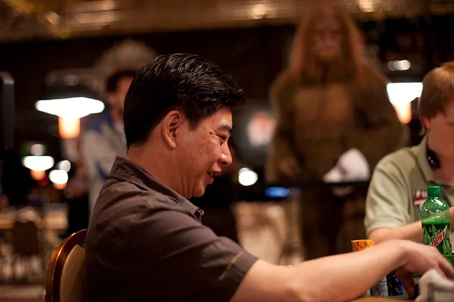 David Chui being watched by Sasquatch.